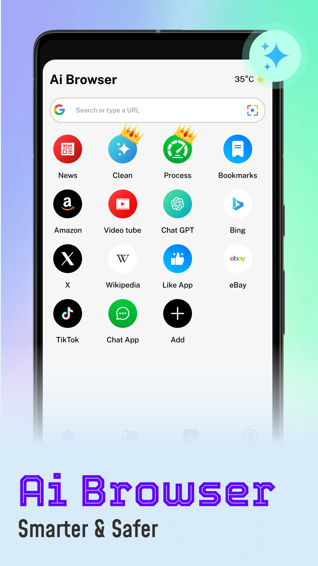 AI Browser Home Screen